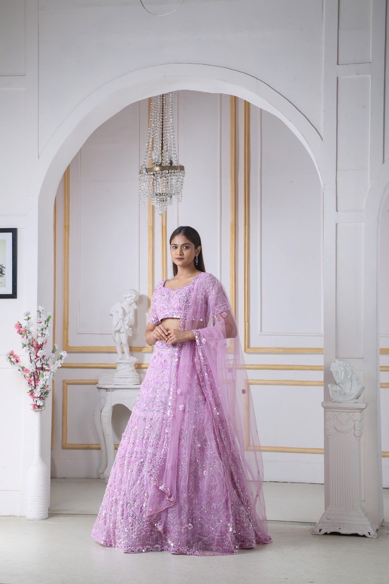 Pink Embroidered Lehenga Set – House Of Exotique