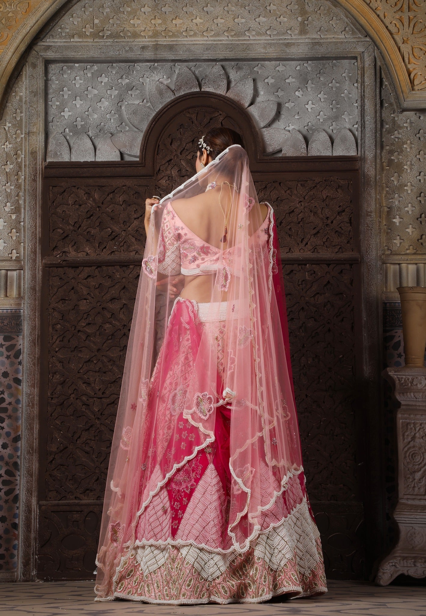 Red Designer Raw Silk Bridal Lehenga – Rabina Baksh