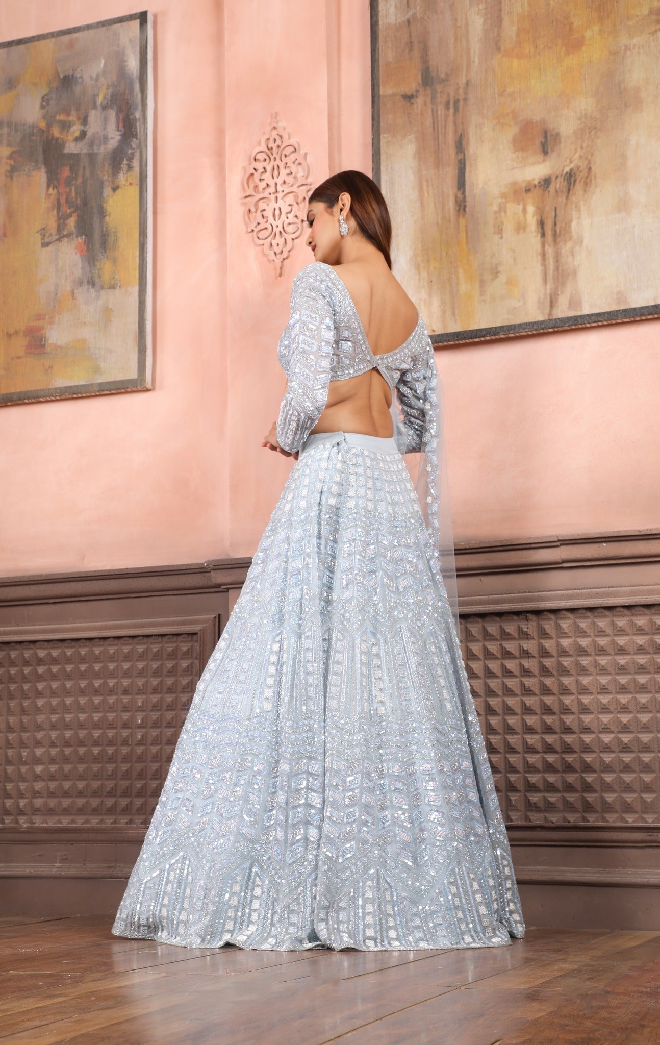 Blue Designer Bridal Lehenga at Rs 9999 | Lehengas in New Delhi | ID:  14144559655