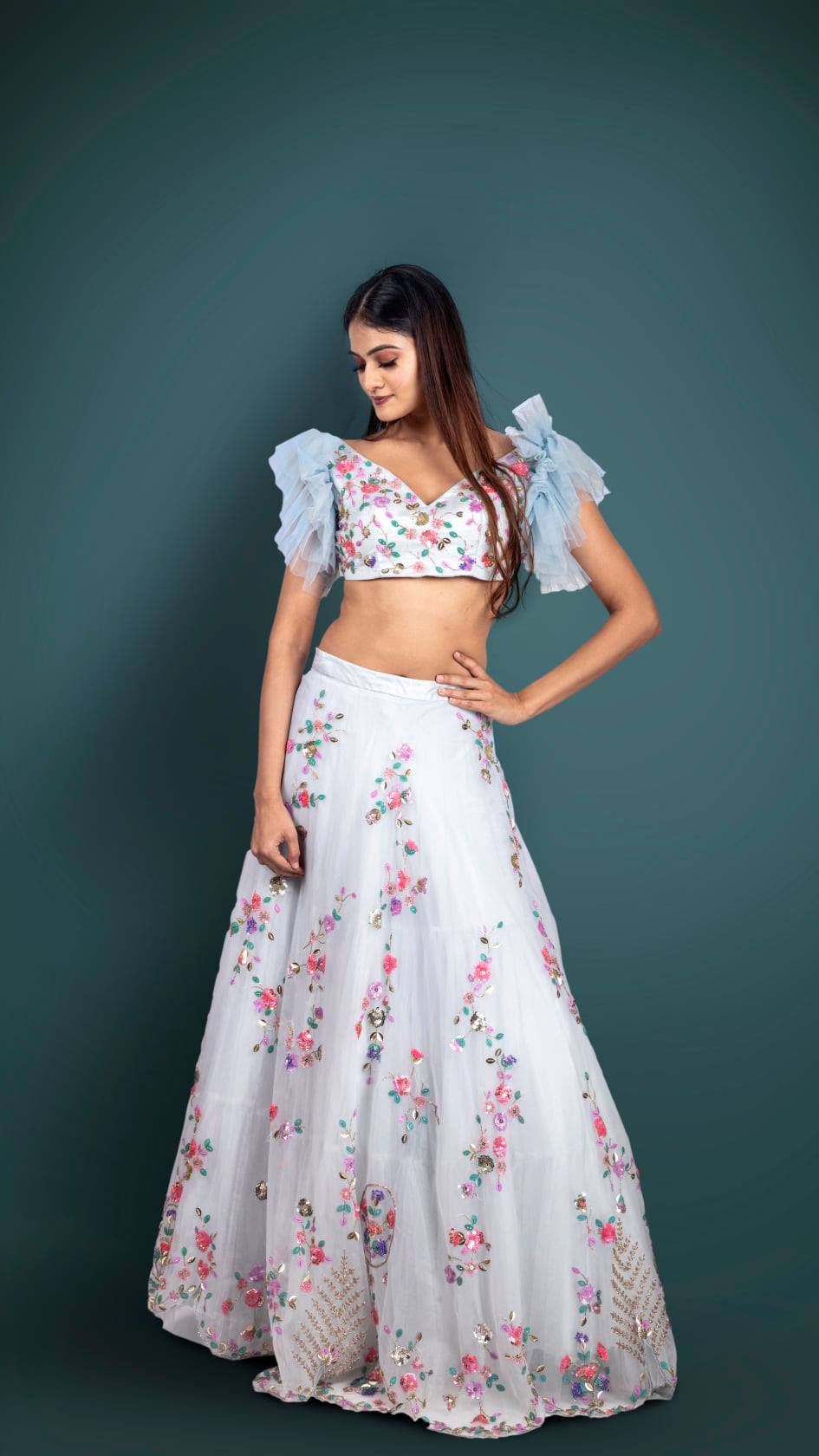 Buy online Floral Lehenga Choli With Dupatta from ethnic wear for Women by  Scakhi for ₹16399 at 20% off | 2024 Limeroad.com